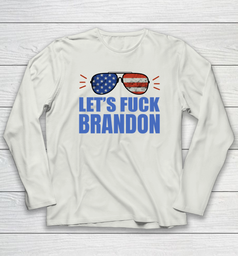 Let's Fuck Brandon US Flag Sunglasses Long Sleeve T-Shirt 7