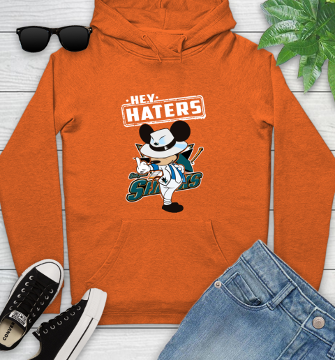 NHL Hey Haters Mickey Hockey Sports San Jose Sharks Youth Hoodie 4