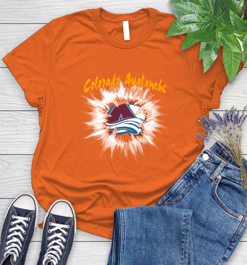 Colorado Avalanche NHL Hockey Adoring Fan Rip Sports Women's T-Shirt 3