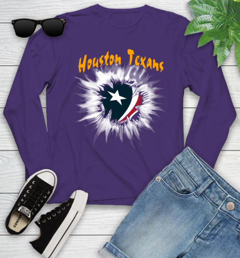 Houston Texans NFL Football Adoring Fan Rip Sports Youth Long Sleeve 4