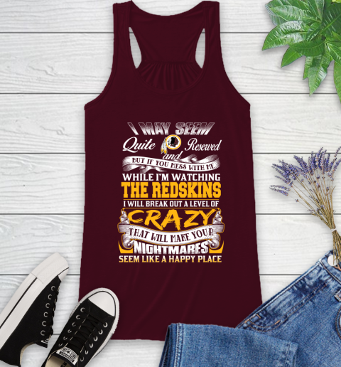 Washington Redskins NFL Football Don't Mess With Me While I'm Watching My Team Racerback Tank 2