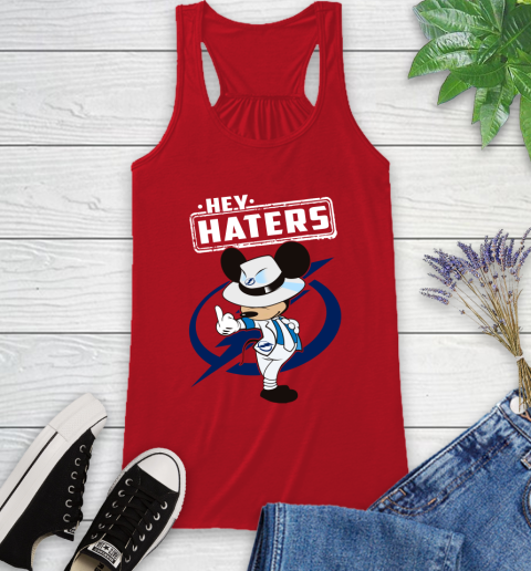 NHL Hey Haters Mickey Hockey Sports Tampa Bay Lightning Racerback Tank 5