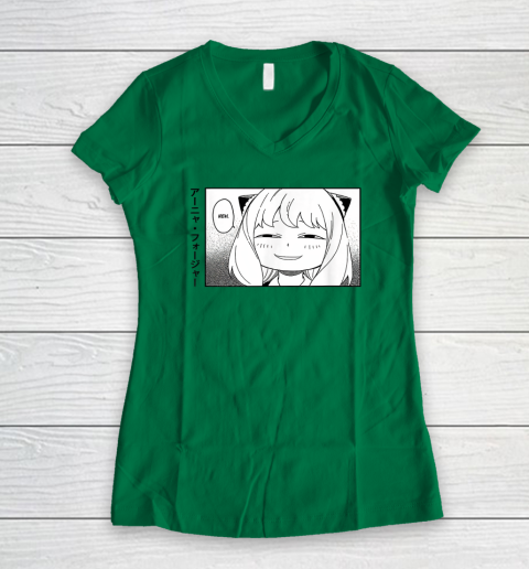 Anya Forger Heh Meme, Kawaii Anya Forger Lovely Character Women's V-Neck  T-Shirt