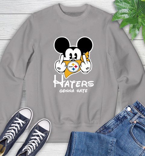 NFL Pittsburgh Steelers Haters Gonna Hate Mickey Mouse Disney Football T Shirt_000 Sweatshirt 5