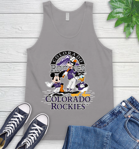 MLB Colorado Rockies Mickey Mouse Donald Duck Goofy Baseball T Shirt Tank Top 3