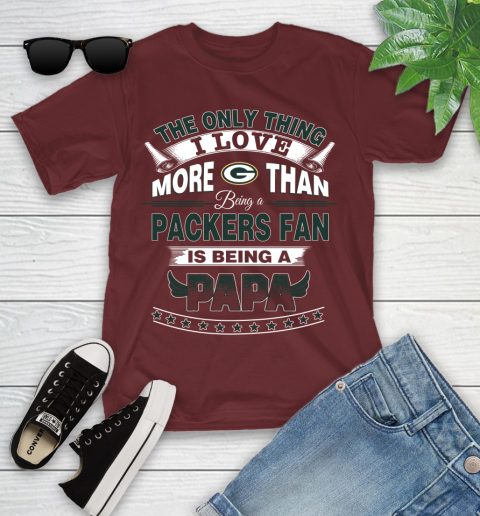 NFL The Only Thing I Love More Than Being A Green Bay Packers Fan Is Being A Papa Football Youth T-Shirt 14