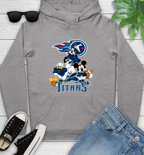 NFL Tennessee Titans Mickey Mouse Donald Duck Goofy Football Shirt Youth Hoodie 6