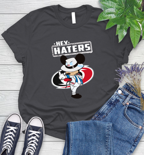NHL Hey Haters Mickey Hockey Sports Carolina Hurricanes Women's T-Shirt 8