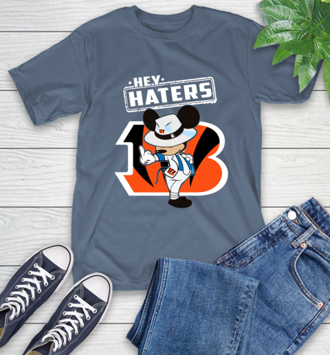 NFL Hey Haters Mickey Football Sports Cincinnati Bengals T-Shirt 8