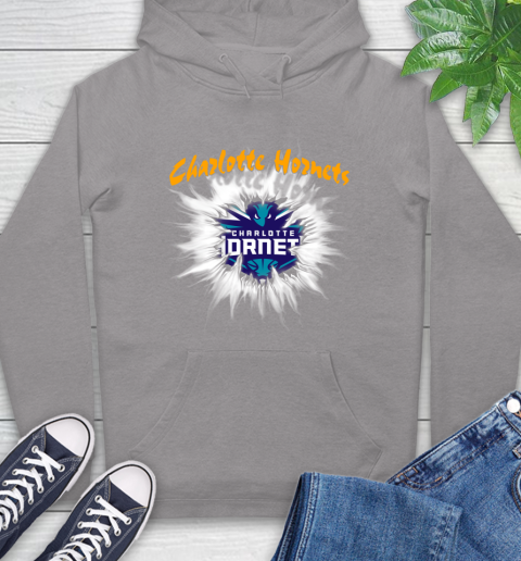 Charlotte Hornets NBA Basketball Rip Sports Hoodie - Image 7