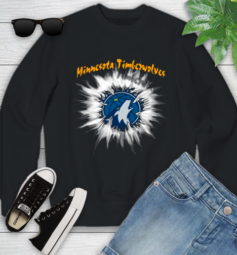 Minnesota Timberwolves NBA Basketball Rip Sports Youth Sweatshirt