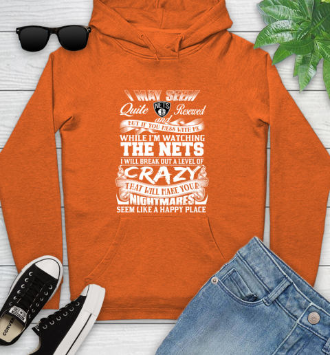 Brooklyn Nets NBA Basketball Don't Mess With Me While I'm Watching My Team Youth Hoodie 4