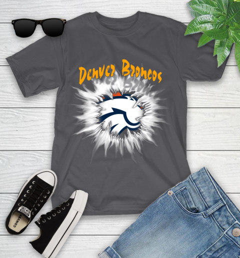 Denver Broncos NFL Football Adoring Fan Rip Sports Youth T-Shirt 6