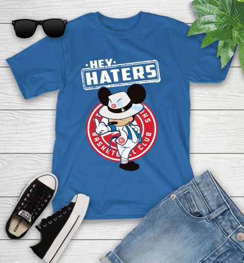NBA Hey Haters Mickey Basketball Sports Atlanta Hawks Youth T-Shirt 12