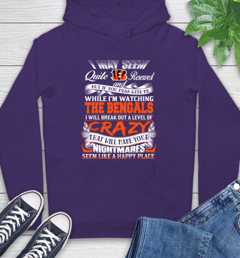 Cincinnati Bengals NFL Football Don't Mess With Me While I'm Watching My Team Hoodie 5