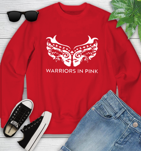 Ford cares warriors in pink shirt Youth Sweatshirt 8