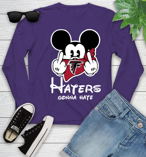 NFL Atlanta Falcons Haters Gonna Hate Mickey Mouse Disney Football T Shirt Youth Long Sleeve 4