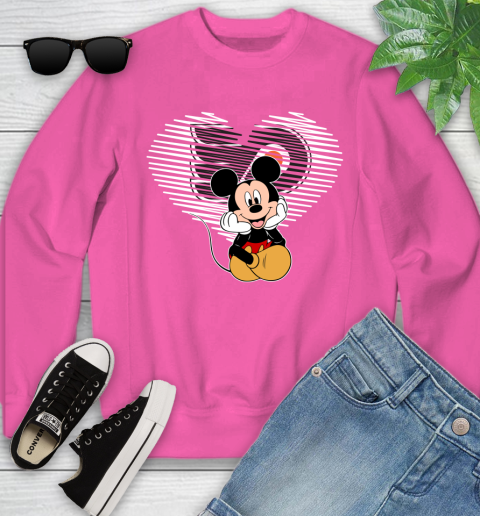 NHL Philadelphia Flyers The Heart Mickey Mouse Disney Hockey Youth Sweatshirt 6