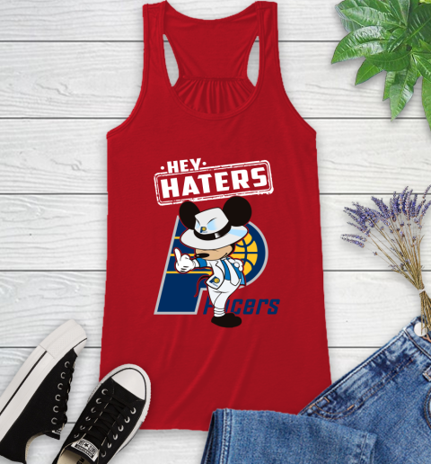 NBA Hey Haters Mickey Basketball Sports Indiana Pacers Racerback Tank 5