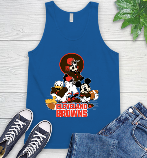 NFL Cleveland Browns Mickey Mouse Donald Duck Goofy Football Shirt Tank Top 4
