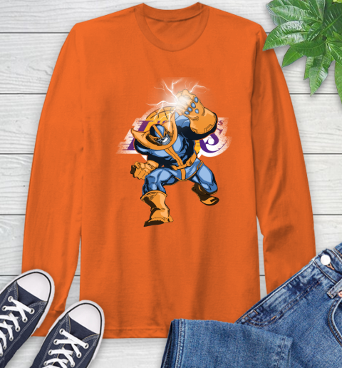 Los Angeles Lakers NBA Basketball Thanos Avengers Infinity War Marvel Long Sleeve T-Shirt 4