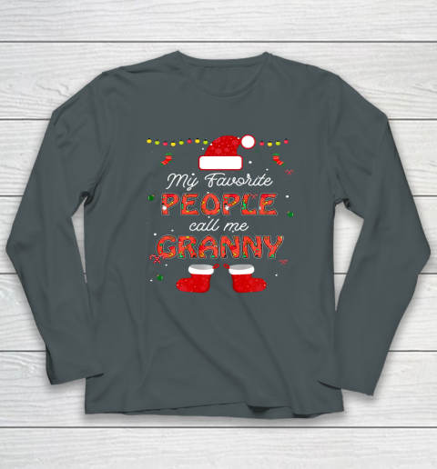 My Favorite People Call Me Granny Thanksgiving Christmas Long Sleeve T-Shirt 4
