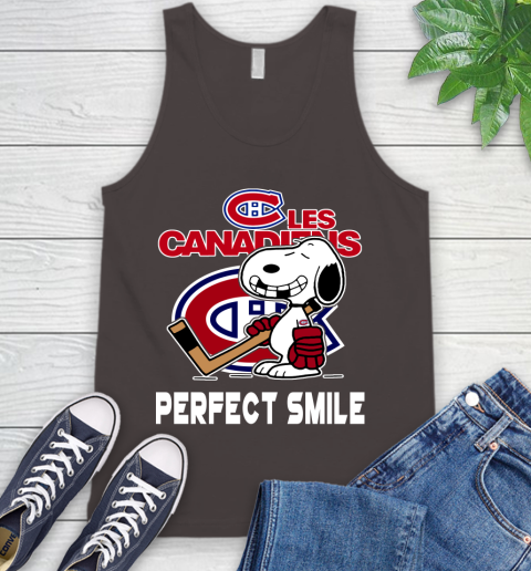 NHL Montreal Canadiens Snoopy Perfect Smile The Peanuts Movie Hockey T Shirt Tank Top 6