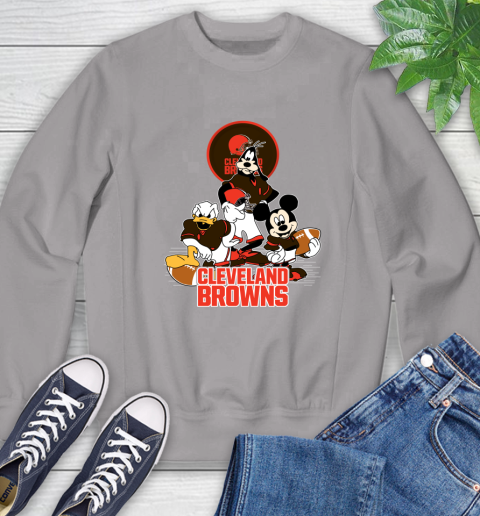 NFL Cleveland Browns Mickey Mouse Donald Duck Goofy Football Shirt Sweatshirt 5
