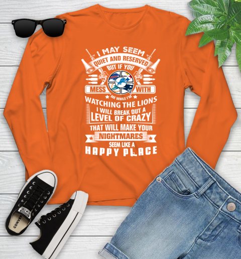 Detroit Lions NFL Football Don't Mess With Me While I'm Watching My Team Sports Youth Long Sleeve 3