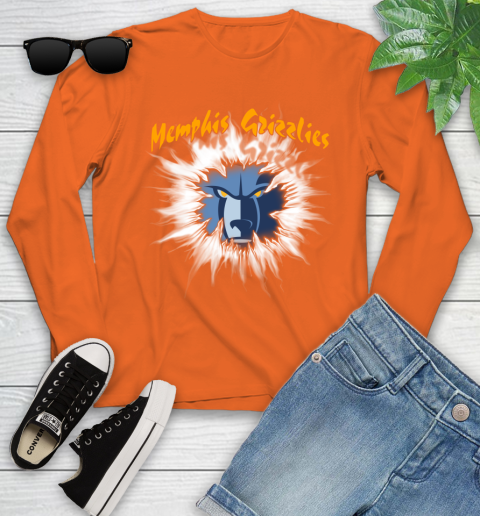Memphis Grizzlies NBA Basketball Rip Sports Youth Long Sleeve 3