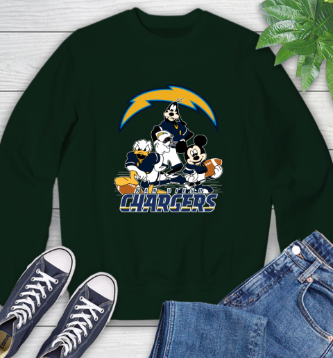 NFL San Diego Chargers Mickey Mouse Donald Duck Goofy Football Shirt Sweatshirt 12