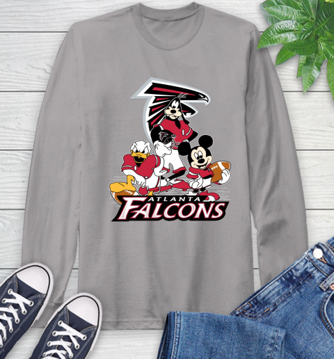 NFL Atlanta Falcons Mickey Mouse Donald Duck Goofy Football Shirt Long Sleeve T-Shirt 6
