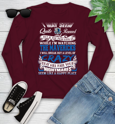 Dallas Mavericks NBA Basketball Don't Mess With Me While I'm Watching My Team Youth Long Sleeve 6