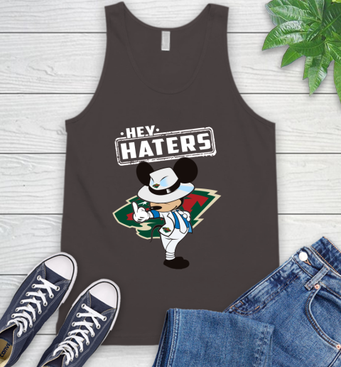 NHL Hey Haters Mickey Hockey Sports Minnesota Wild Tank Top 6