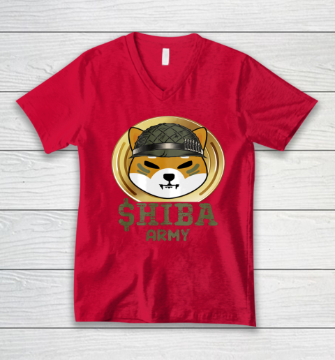 Shiba Army Vintage Shiba In Coin Shiba Army V-Neck T-Shirt 3