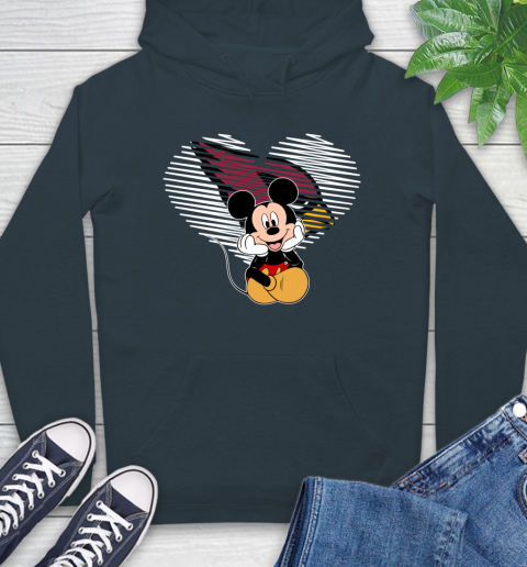 NFL Arizona Cardinals The Heart Mickey Mouse Disney Football T Shirt_000 Hoodie 7