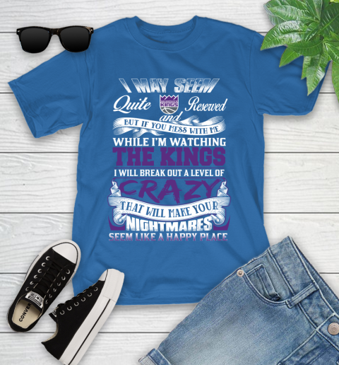 Sacramento Kings NBA Basketball Don't Mess With Me While I'm Watching My Team Youth T-Shirt 12