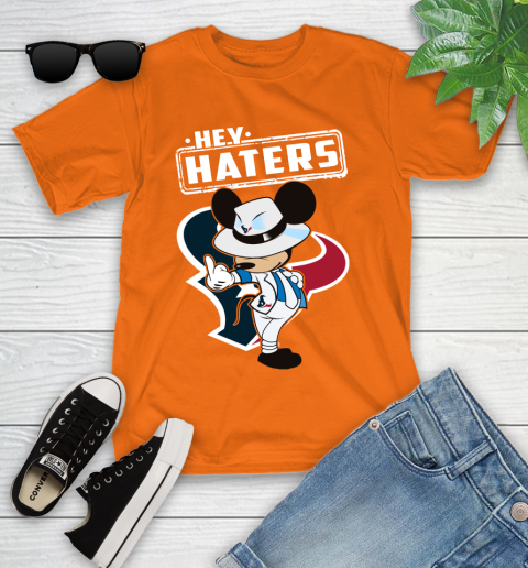 NFL Hey Haters Mickey Football Sports Houston Texans Youth T-Shirt 9