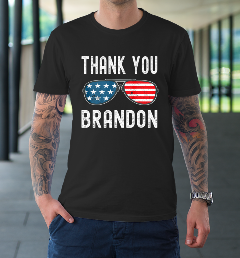 Thank You Brandon Sunglasses American US Flag T-Shirt
