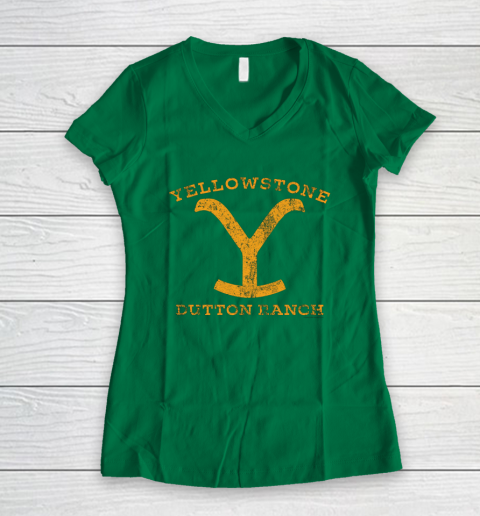 Yellowstone Shirt Dutton Ranch Women's V-Neck T-Shirt 3