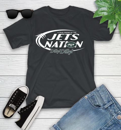 NFL A True Friend Of The New York Jets Dilly Dilly Football Sports Youth T-Shirt