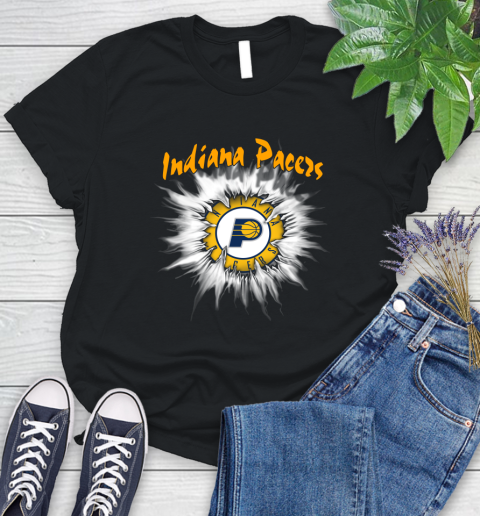 Indiana Pacers NBA Basketball Rip Sports Women's T-Shirt
