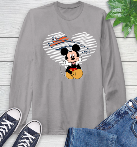 NFL Denver Broncos The Heart Mickey Mouse Disney Football T Shirt_000 Long Sleeve T-Shirt 6