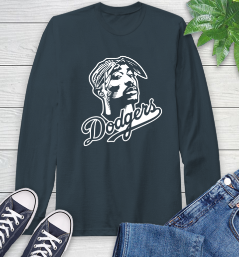 Tupac Dodgers Long Sleeve T-Shirt 9