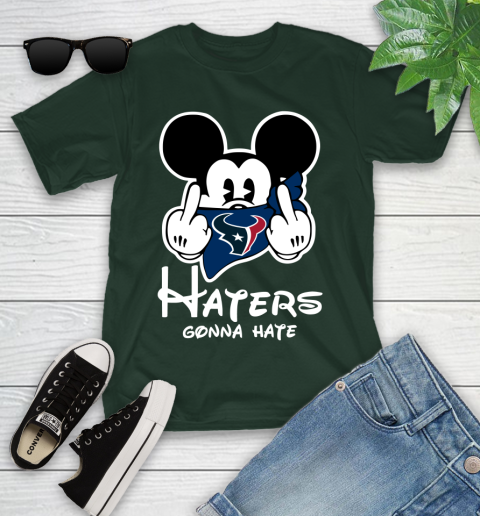 NFL Houston Texans Haters Gonna Hate Mickey Mouse Disney Football T Shirt Youth T-Shirt 5