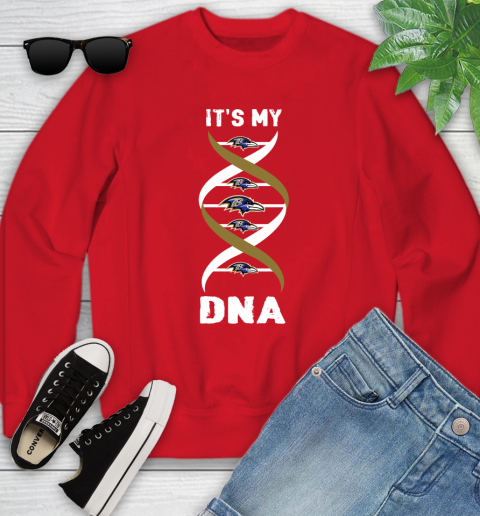 Baltimore Ravens NFL Football It's My DNA Sports Youth Sweatshirt 8