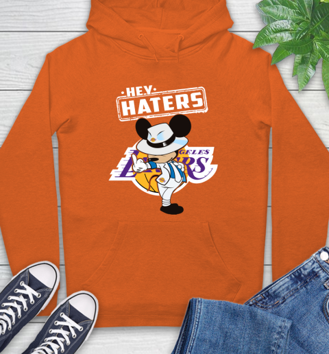 NBA Hey Haters Mickey Basketball Sports Los Angeles Lakers Hoodie 4