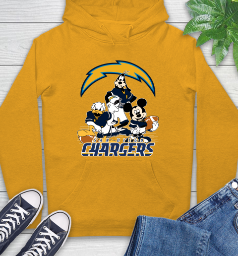 NFL San Diego Chargers Mickey Mouse Donald Duck Goofy Football Shirt Hoodie 2