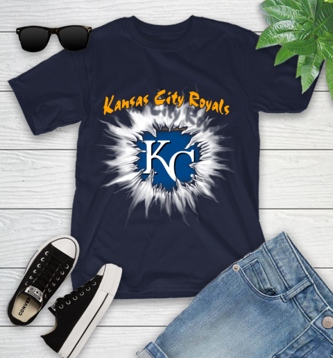 Kansas City Royals MLB Baseball Adoring Fan Rip Sports Youth T-Shirt 2