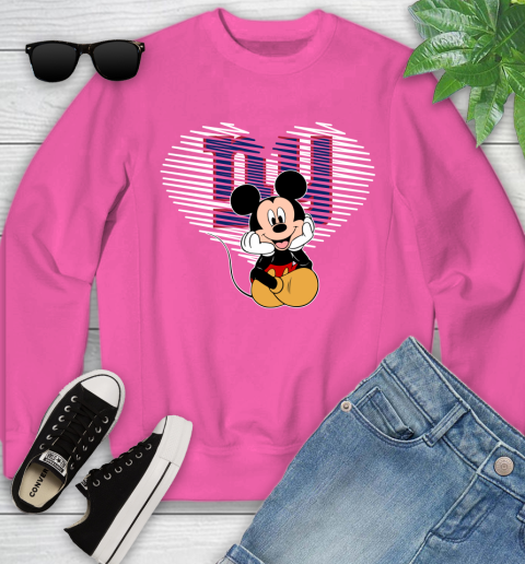 NFL New York Giants The Heart Mickey Mouse Disney Football T Shirt_000 Youth Sweatshirt 6
